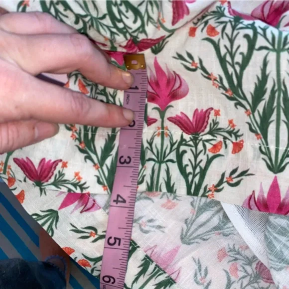 Espescia x Anthropologie off-shoulder floral-printed romper Pleated Front Spring - Picture 7 of 16